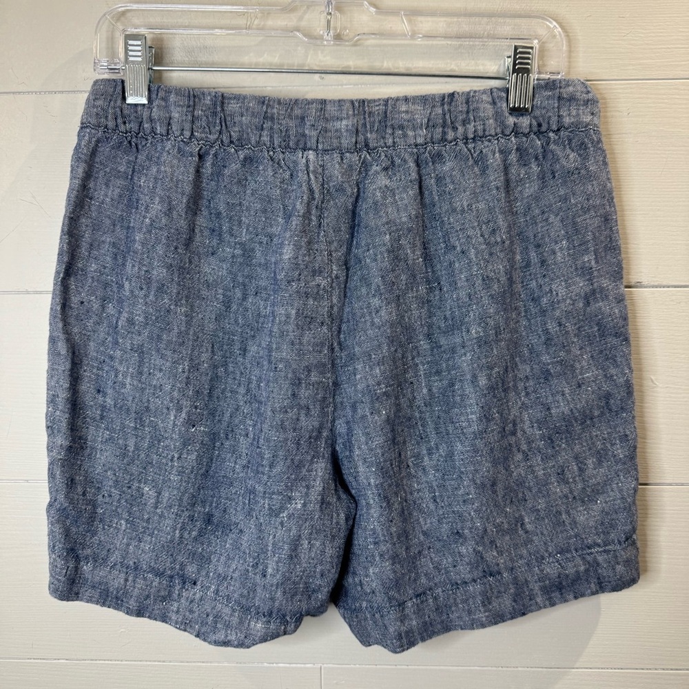 Talbots Women's Drawstring Washed-Linen Shorts Cross-Dyed Size Small - Picture 7 of 8